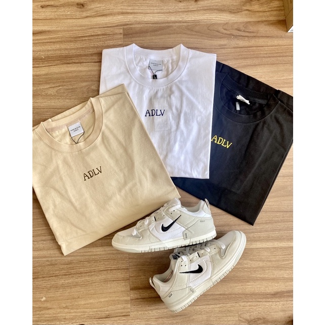 Áo thun cao cấp Hàn Quốc ADLV glossy beige basic đủ màu