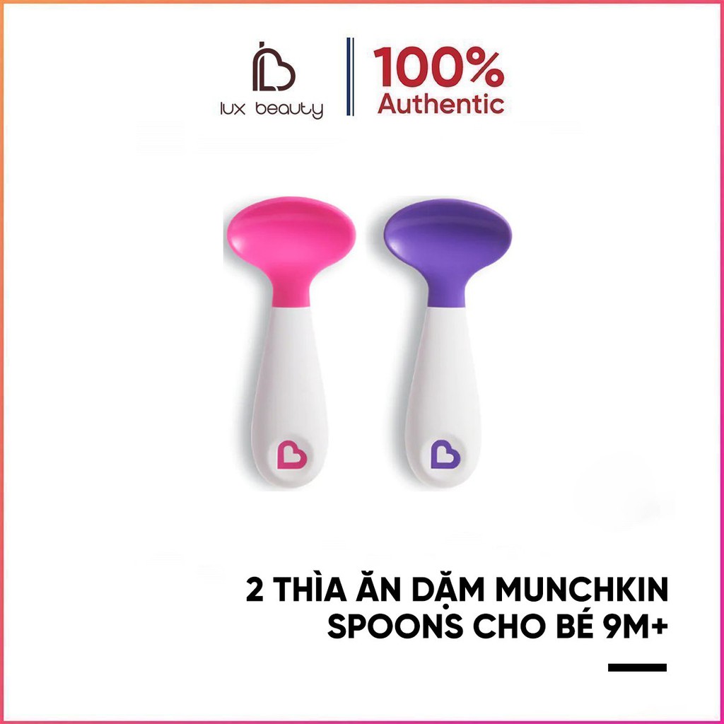 Set 2 thìa ăn dặm Munchkin từ 9 tháng