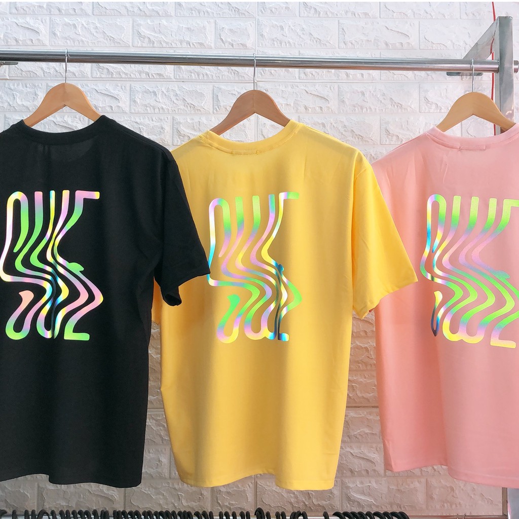 Áo Thun Phản Quang wase Cotton 75%, Form rộng Unisex, nam nữ Đẹp Ken T-Shirt. | BigBuy360 - bigbuy360.vn
