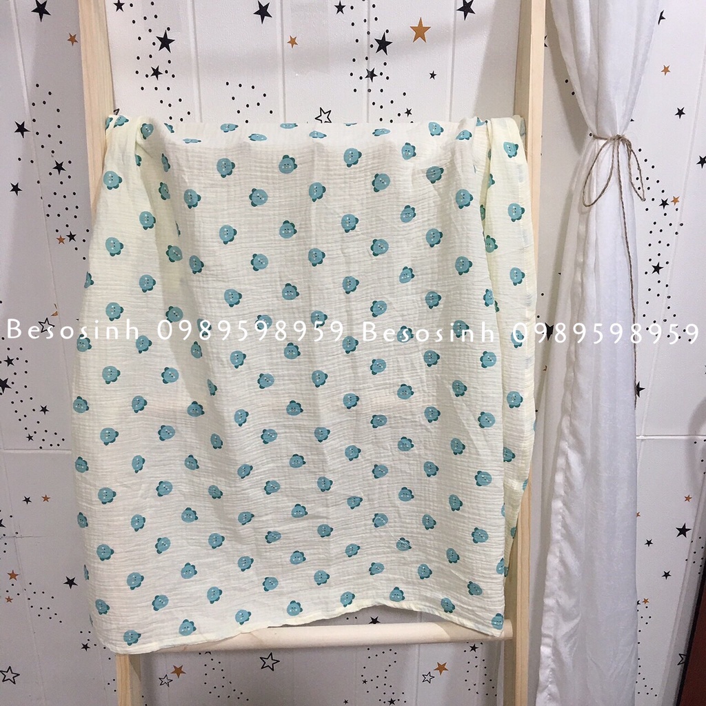 Chăn đắp xô muslin be cho bé