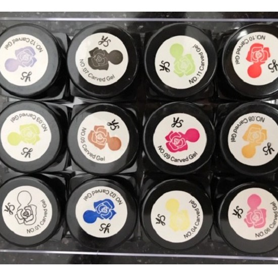 Set gel YS, dùng để nặn hoa loại 12 mầu