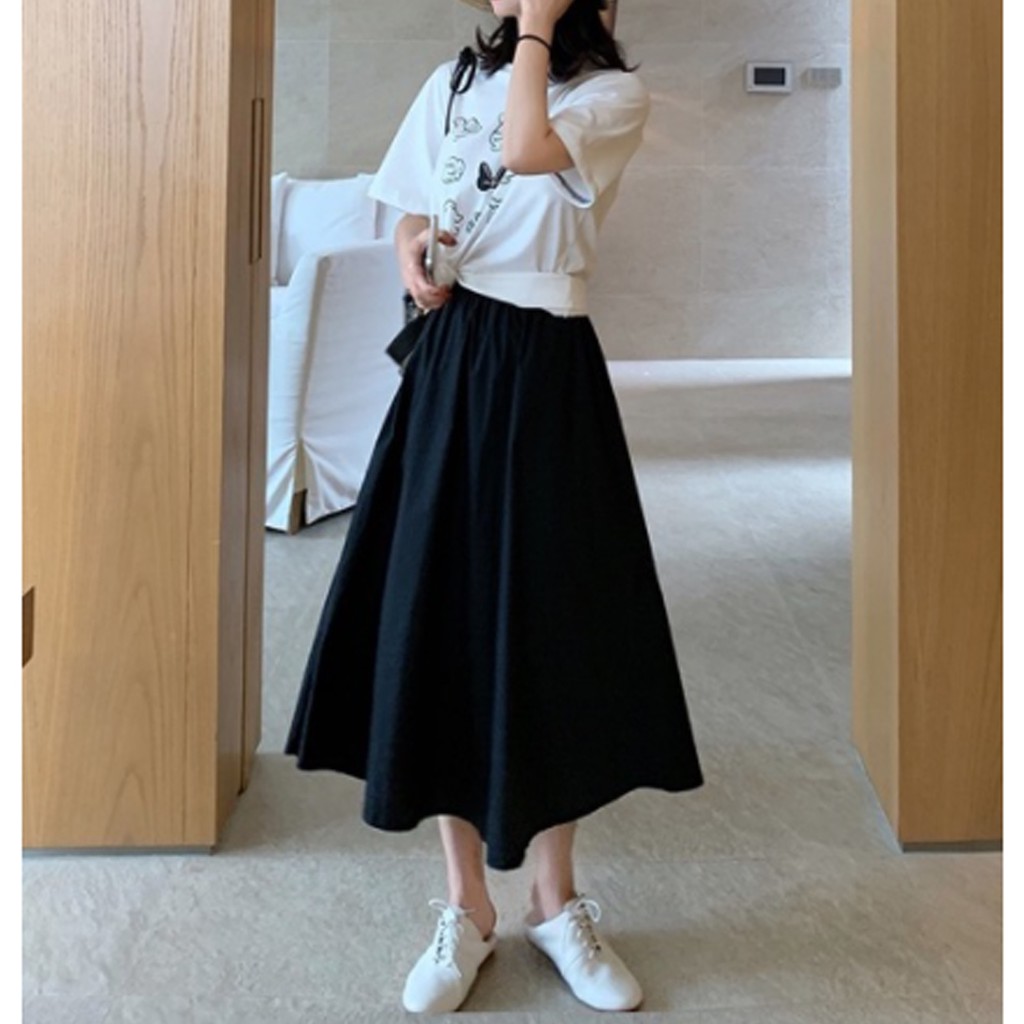 Chân váy đũi xòe hàn quốc ullzzang cạp cao túi xẻ tiểu thư siêu xinh – CV009 | BigBuy360 - bigbuy360.vn