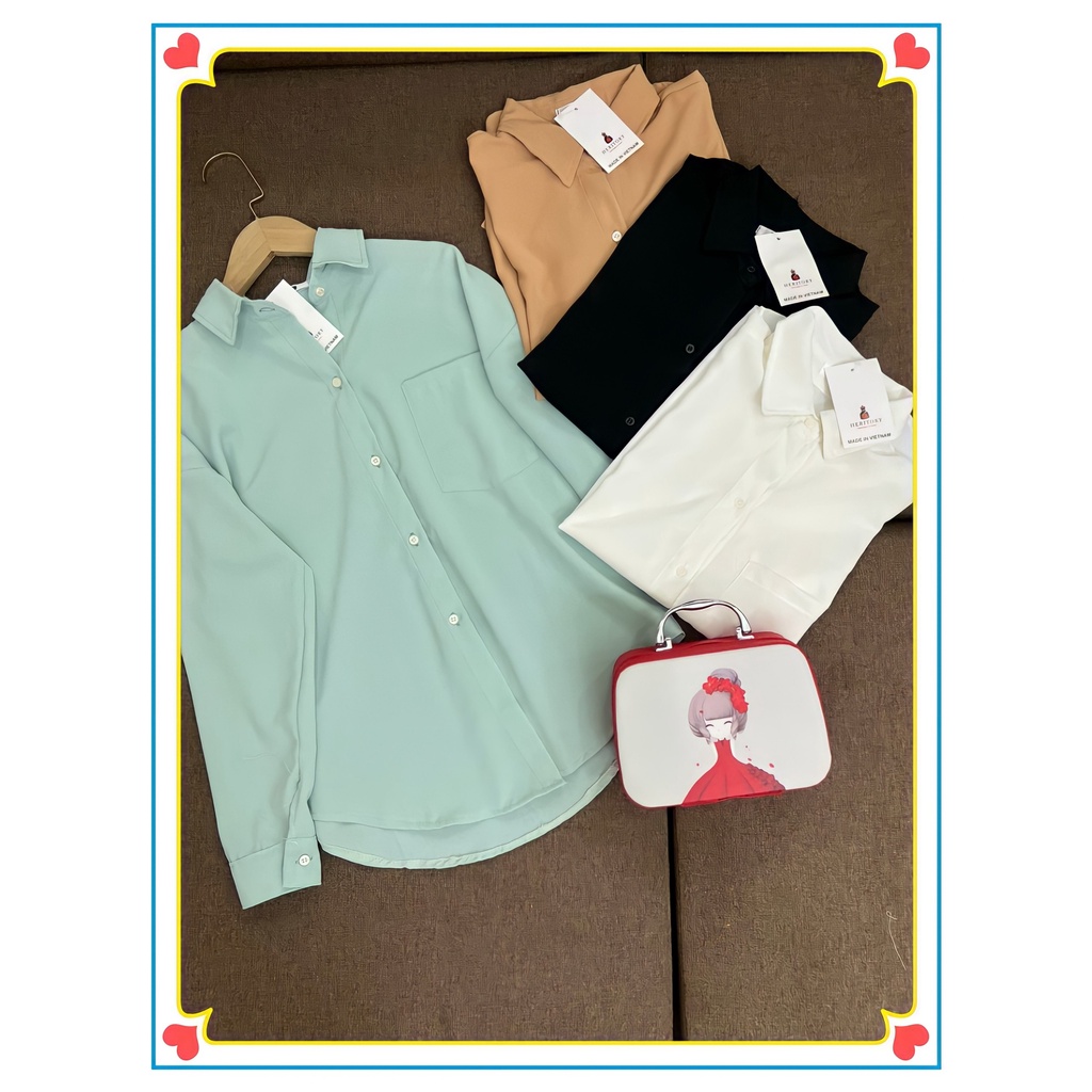 [ Chuyên Sỉ ] Áo SoMi Nữ form rộng Lụa hàn Kiểu đẹp dài tay ulzzang vintage hàn quốc cao cấp trơn