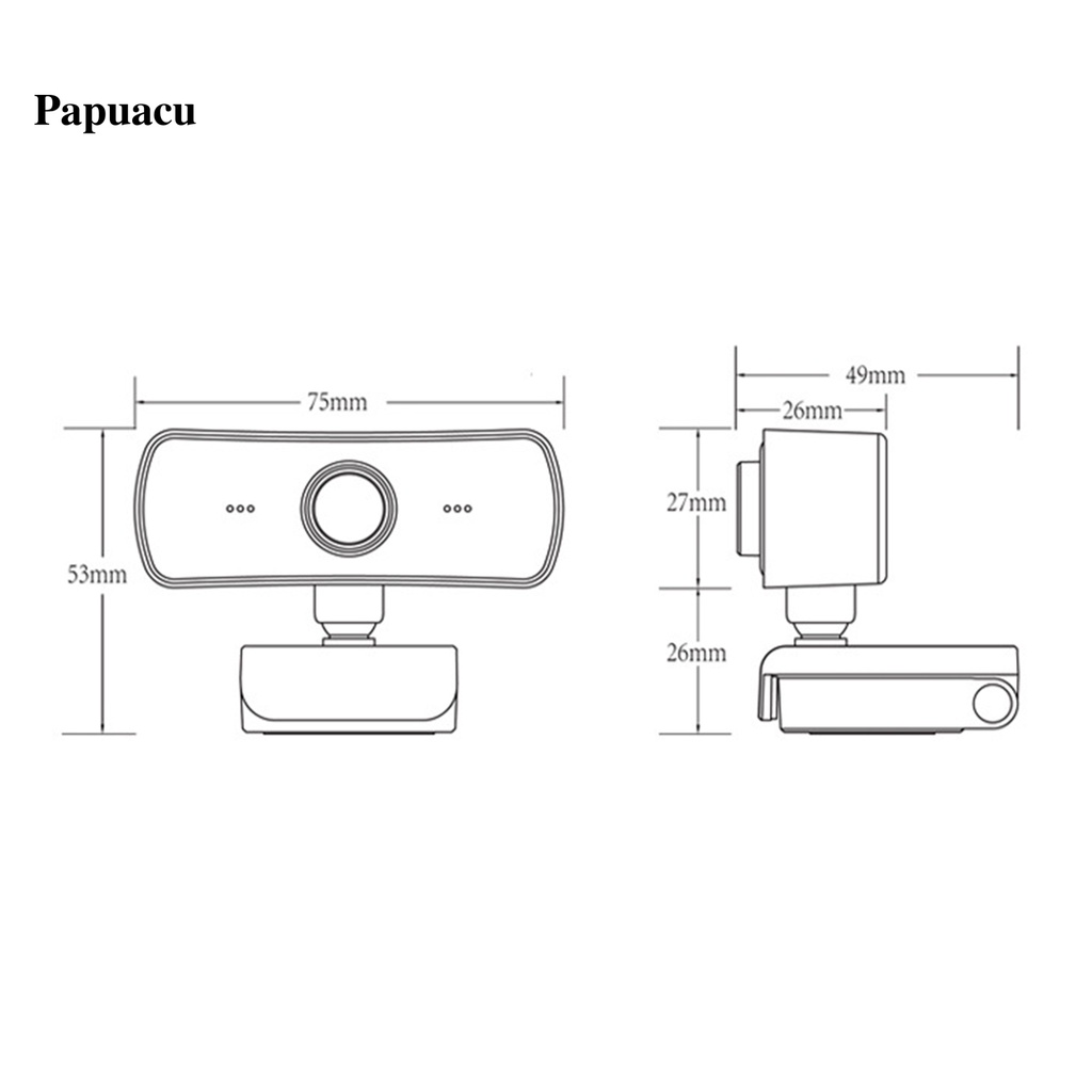Webcam kỹ thuật số có thể xoay tự động trọng lượng nhẹ kết nối USB | BigBuy360 - bigbuy360.vn