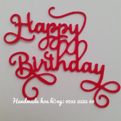 5 chữ HAPPY BIRTHDAY, bằng xốp, 7.9x7.1cm -Hình trang trí thiệp -Phụ kiện trang trí handmade - DIY - Thủ công, mỹ thuật