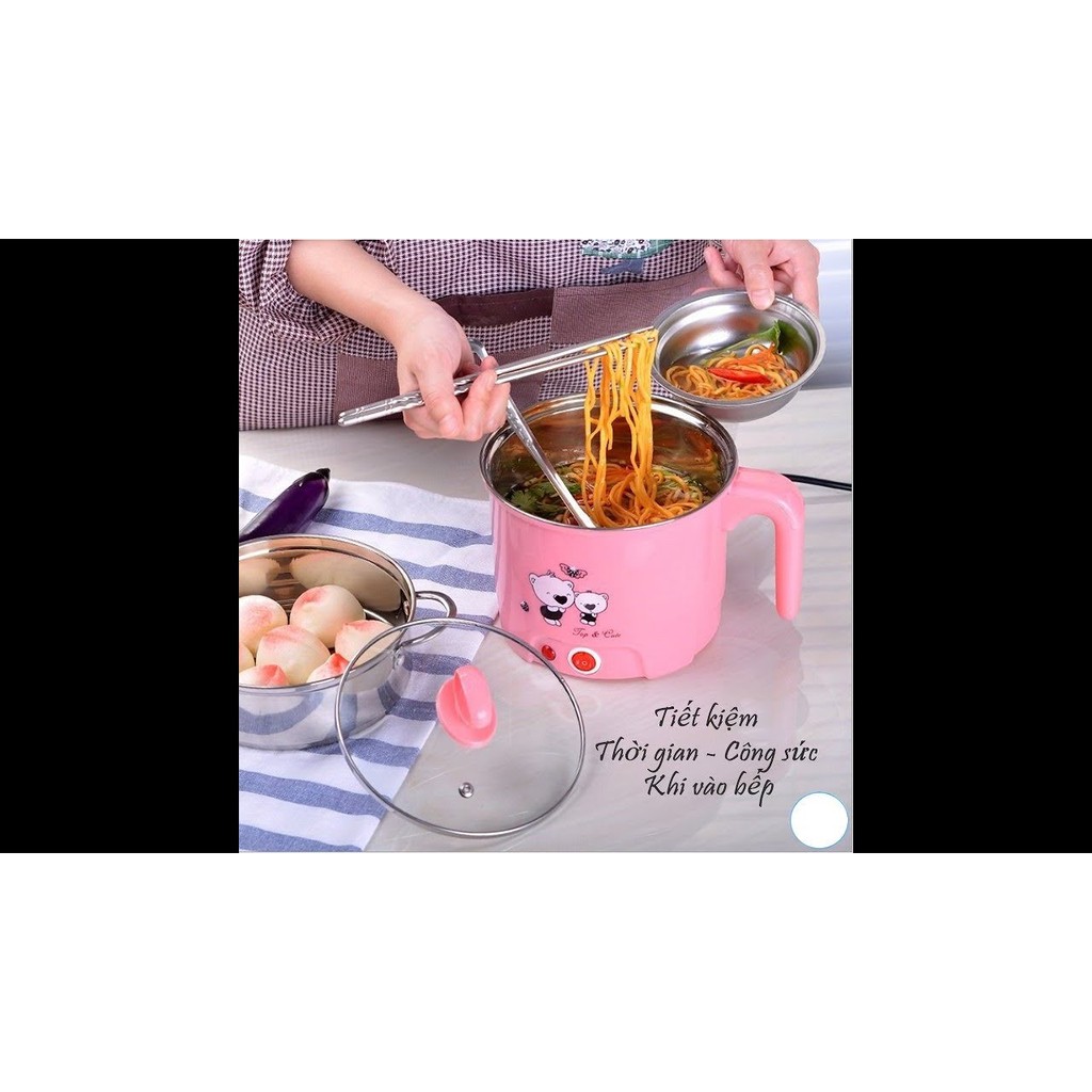 Ca nấu mì siêu tốc nồi nấu đa năng mini siêu tốc 18cm  SIÊU BỀN