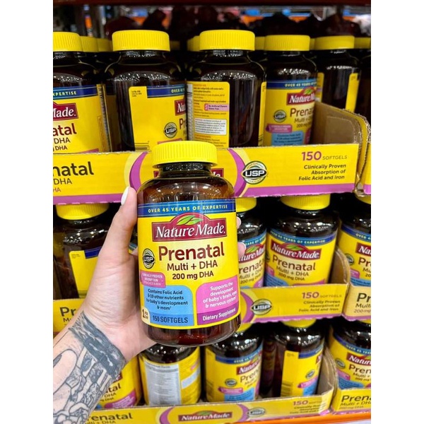 Viên uống bổ sung Vitamin cho bà bầu Nature Made Prenatal Multi