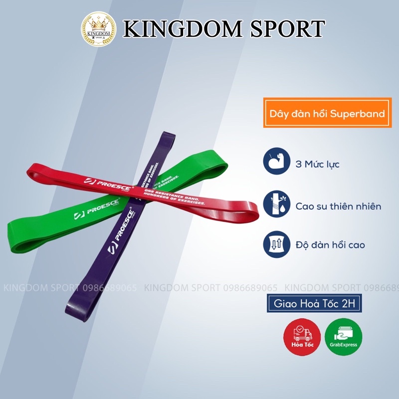 Dây Band Tập Mông, Superband Tập Mông Đùi Chính hãng Process KINGDOM SPORT