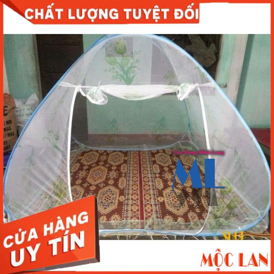 [SIÊU KHUYẾN MÃI] Mùng chụp tự bung 1m4 x 2m Minh Long - XANH HOA