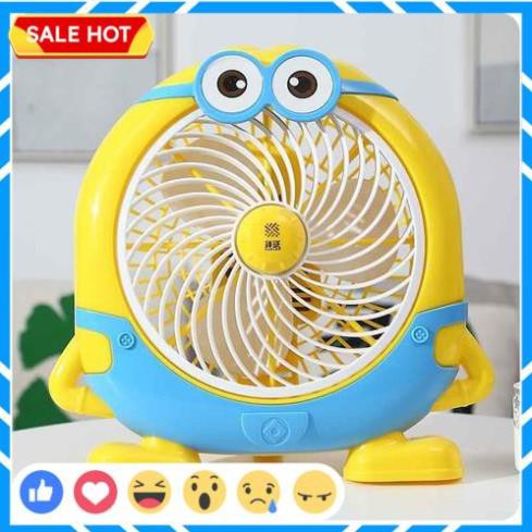 Quạt Mini Để Bàn Cắm Điện Hình Minion Cực Dễ Thương, Thích Hợp Để Bàn Học, Bàn Làm Việc Cho Mùa Hè 2021