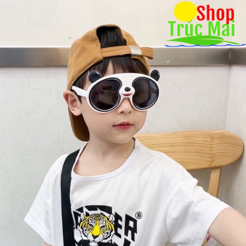 Kính Mát Chống tia hồng ngoại Hình panda đáng yêu kính gấu cho bé