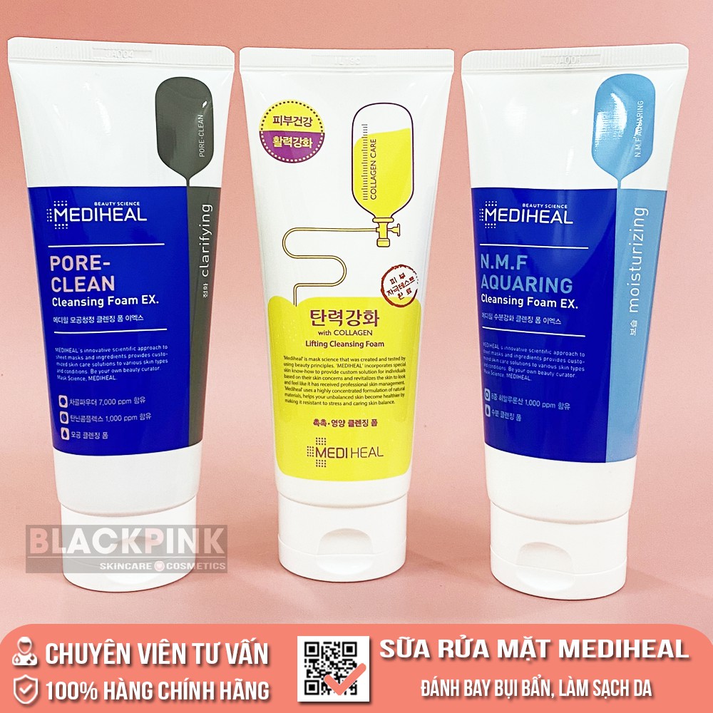 Sữa Rửa Mặt Mediheal Cleansing Foam làm sạch bụi bẩn, ngăn ngừa mụn, làm sáng da, tạo độ ẩm, dành cho mọi loại da 170ml