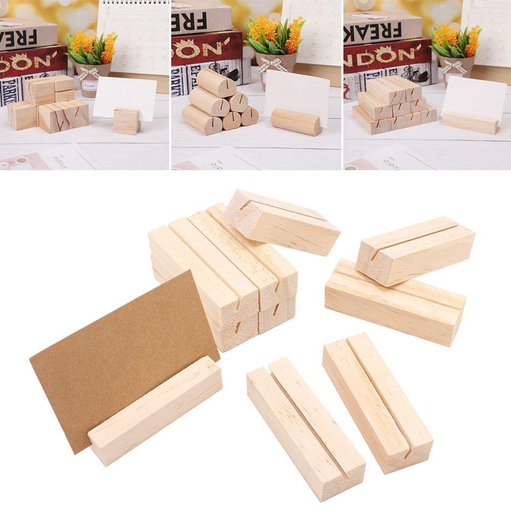 LAKAMIER Set 1 / 3 Kẹp Gỗ Giữ Thẻ Số / Ảnh Để Bàn Trang Trí Tiệc Cưới