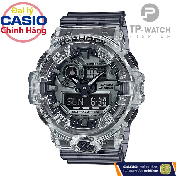 Đồng hồ nam Casio G-Shock GA-700SK-1ADR chính hãng | G-Shock GA-700SK-1A Skeleton trong suốt