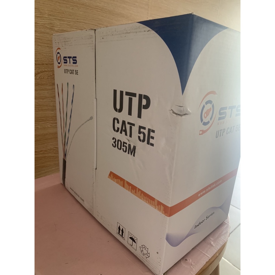 Cáp mạng STS CAT5E BÁN THEO MÉT 10M-15M-20M-25M-30M-35M-40M-45M-50 MÉT BẤM SẴN 2 ĐẦU