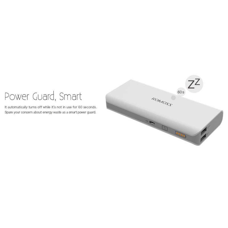 Pin sạc dự phòng Romoss Solit 5 10000mAh hỗ trợ sạc nhanh 2.1A Đen - hàng chính hãng