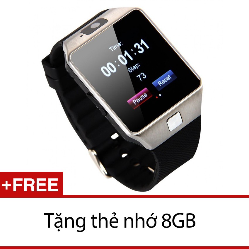 Đồng hồ thông minh Smartwatch InWatch C01 (Bạc TiTan) + Tặng 1 thẻnhớ 8GB.                 