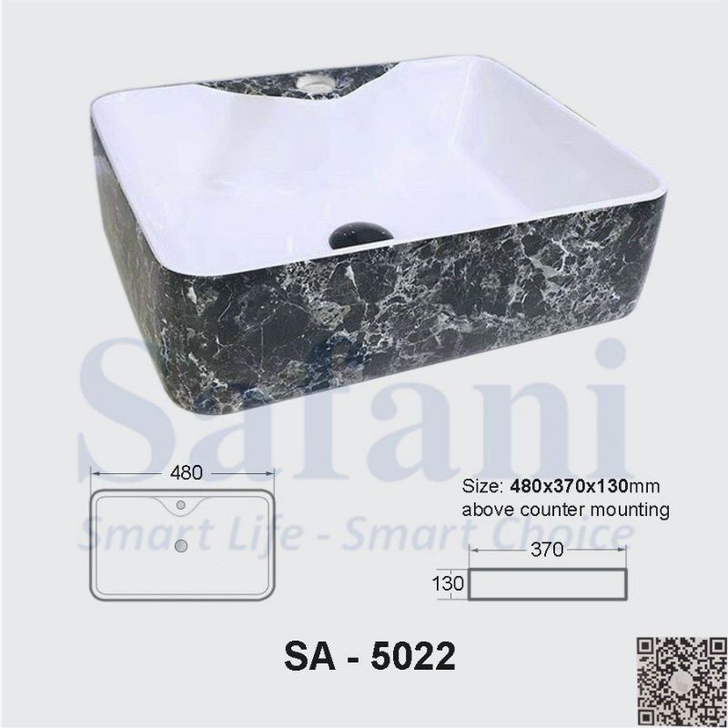 CHẬU LAVABO ĐẶT BÀN VUÔNG 5022 | BigBuy360 - bigbuy360.vn