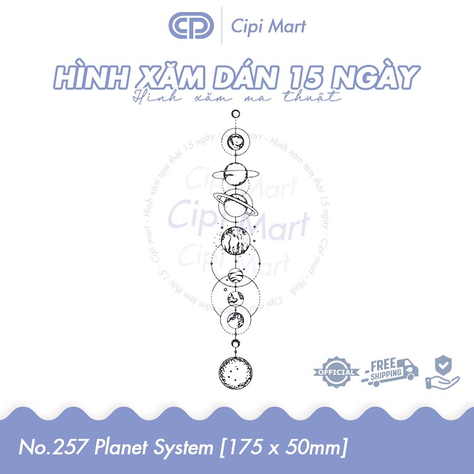 CIPI MART - Hình xăm tạm thời 15 NGÀY - chống nước, cọ xát 257