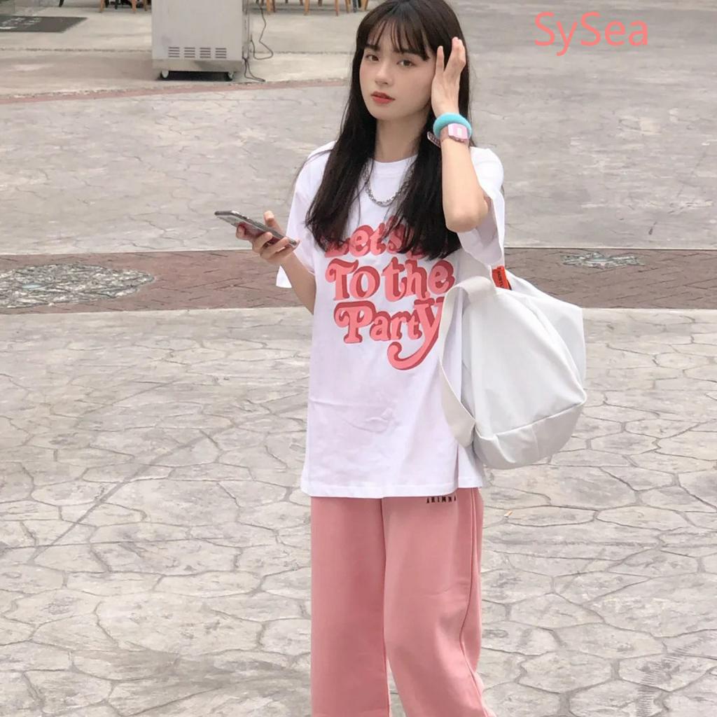 Áo Thun Tay Ngắn Chất Cotton Thiết Kế Dáng Rộng Che Khuyết Điểm