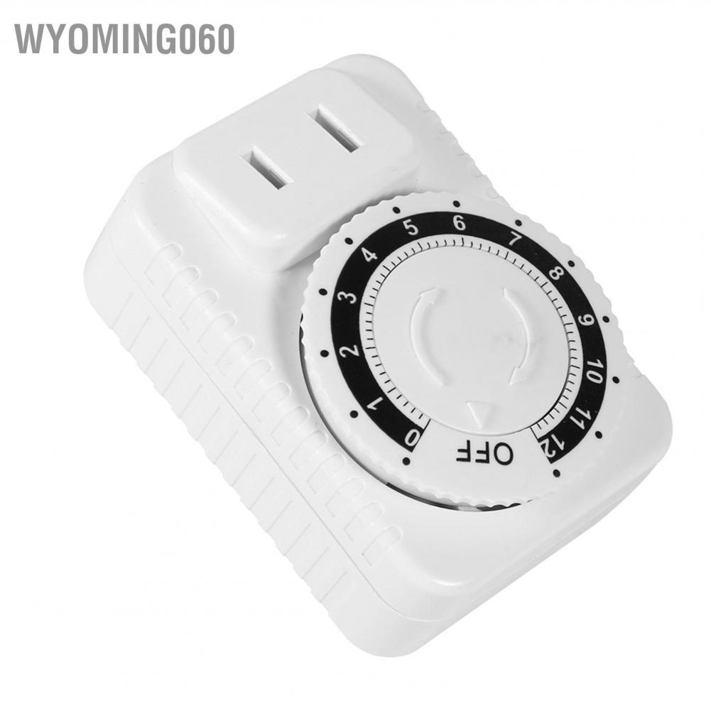 Wyoming060 1Pc 12 giờ Cơ điện Thời gian cắm tường Công tắc hẹn đếm ngược kỹ thuật số