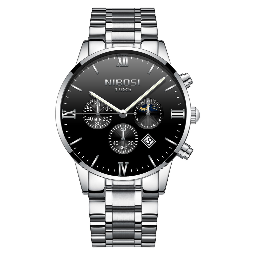 ĐỒNG HỒ NAM NIBOSI 2325 (1985) - DÂY THÉP CAO CẤP KHÔNG GỈ, THIẾT KẾ SANG TRỌNG, KIỂU DÁNG NẰNG ĐỘNG,LỊCH LÃM (FULLBOX) | BigBuy360 - bigbuy360.vn