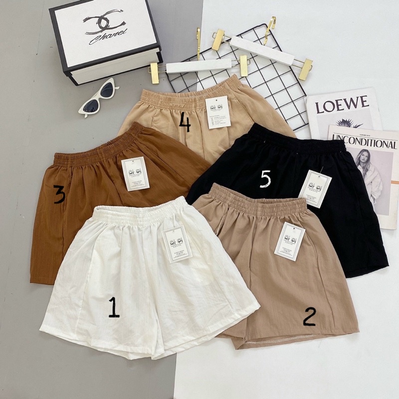 quần sooc cạp chun nhiều màu qs168