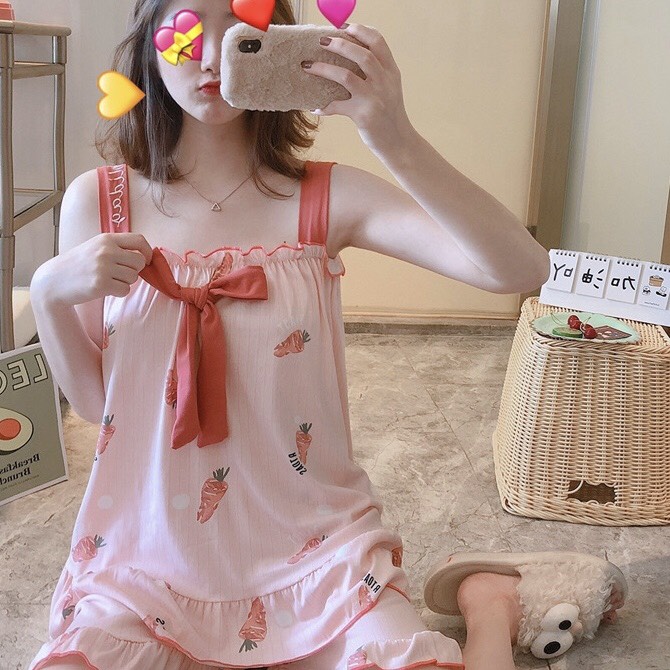 Váy Ngủ nữ  2 dây mẫu mới nhất hàng xuất chất đẹp mềm mịn ( Hàng xuất) | BigBuy360 - bigbuy360.vn