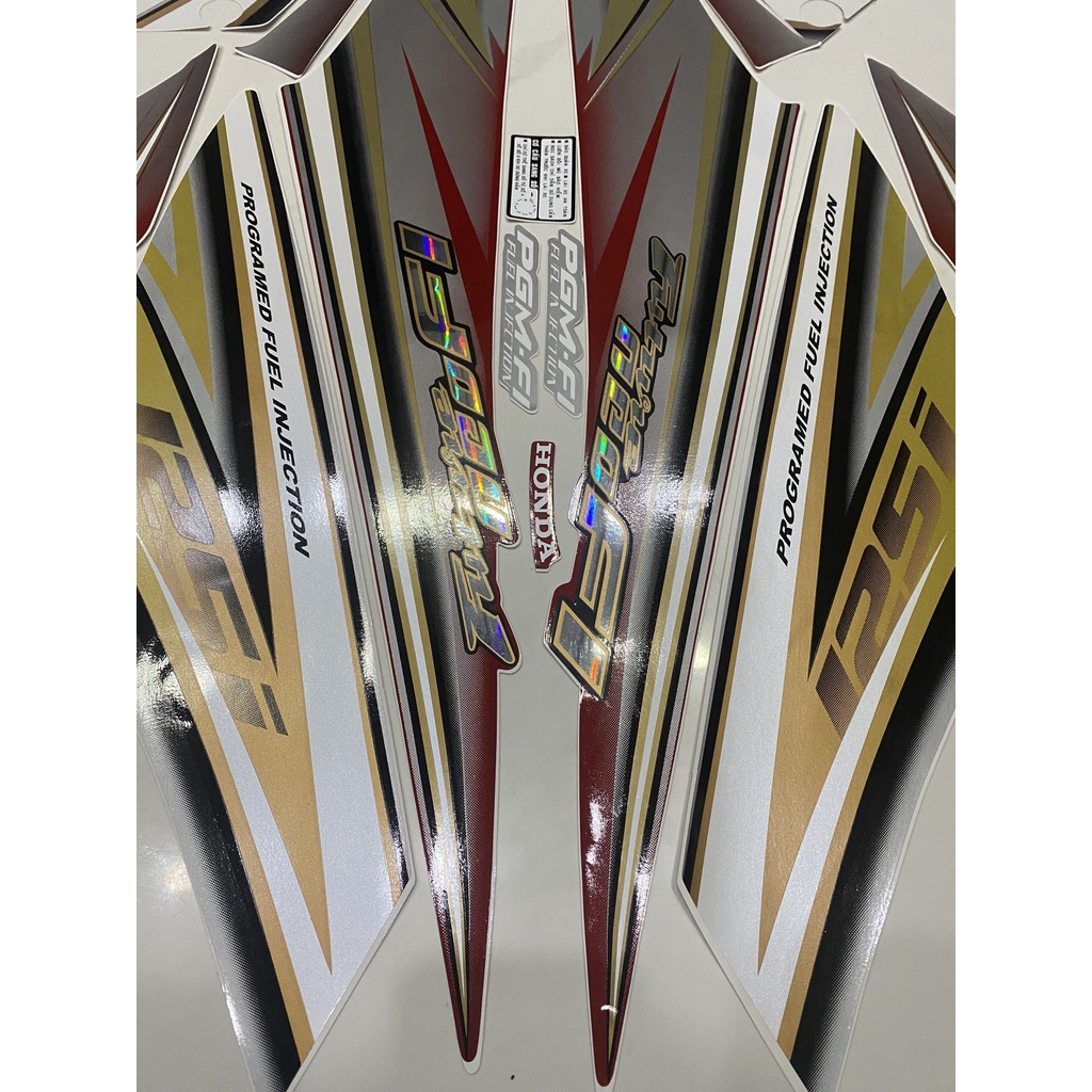 Nguyên bộ tem rời 3 lớp zin thái dán xe máy Honda Future Neo 125 Fi màu đỏ