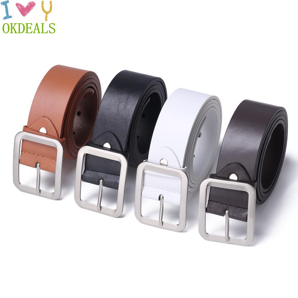 OKDEALS Fashion Leather Dress Belt Men Casual Waistband Waist Belts Hot Sell Luxury Waist Strap Belts High-Quality Square Pin Buckle/Multicolor