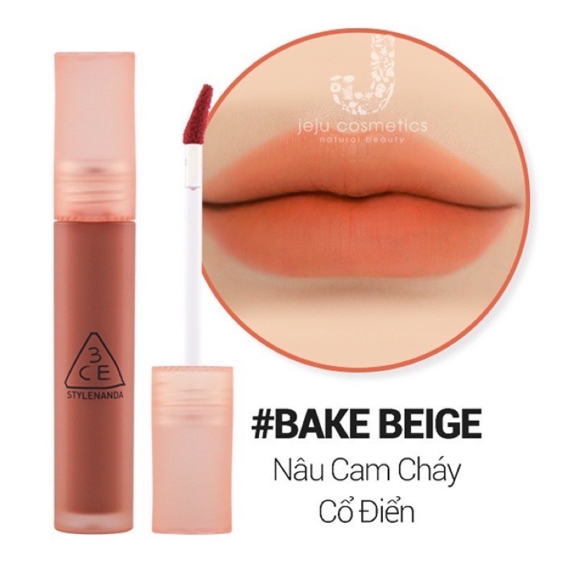 Son Kem Lì 3CE Blur Water Tint Mềm Mịn Lâu Trôi Sepia, Laydown, Bake beige