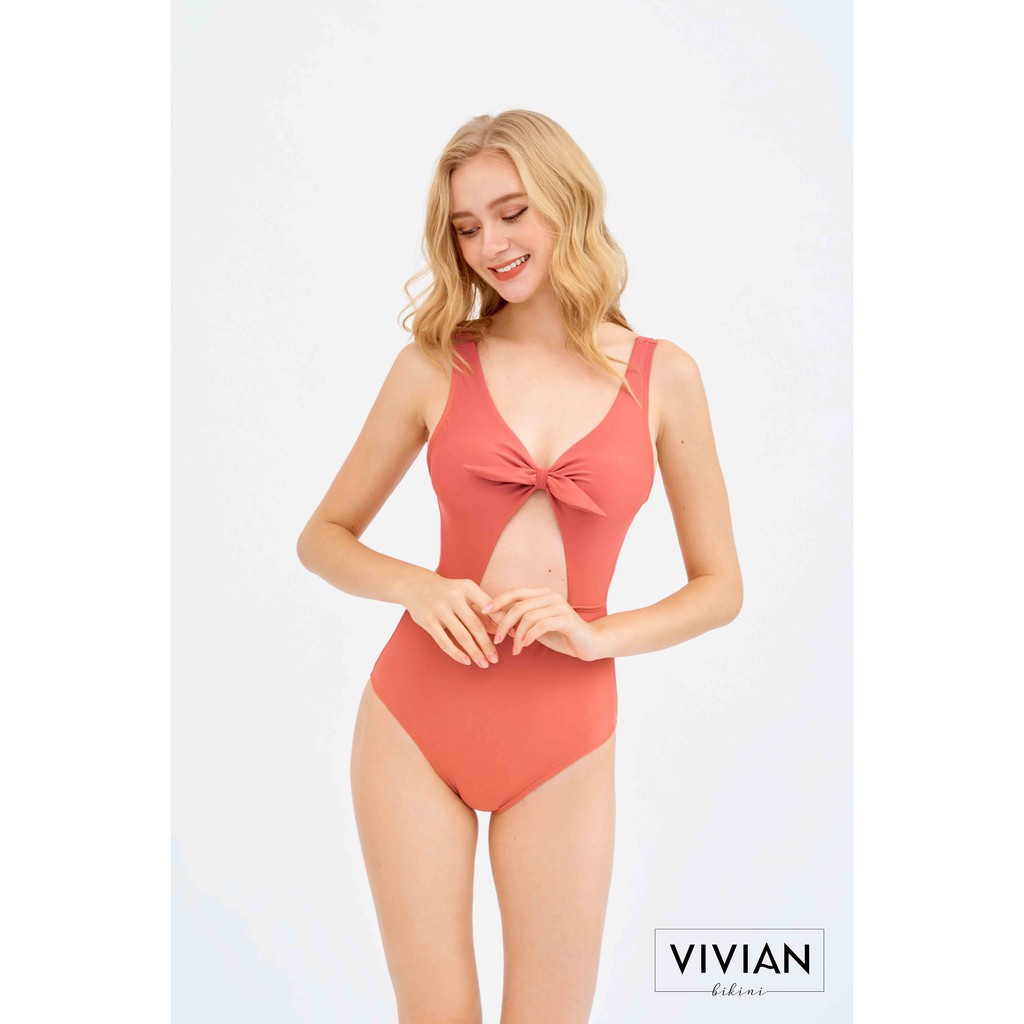 VIVIAN BIKINI- Một mảnh cách điệu áo nơ - Hồng VS122_PK | BigBuy360 - bigbuy360.vn