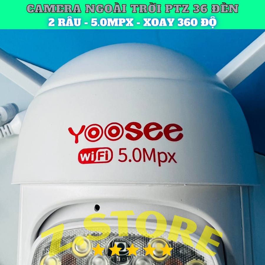Camera Yoosee PTZ 36Led ban đêm có màu, hồng ngoại - Camera trong nhà xoay 360 ptz 36 leg
