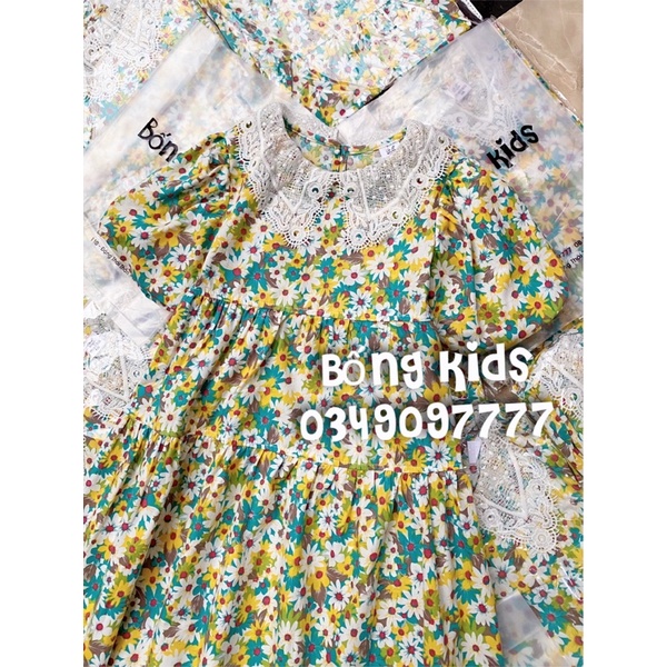 Váy Tầng Bé Gái Dáng Suông Hoa MLS