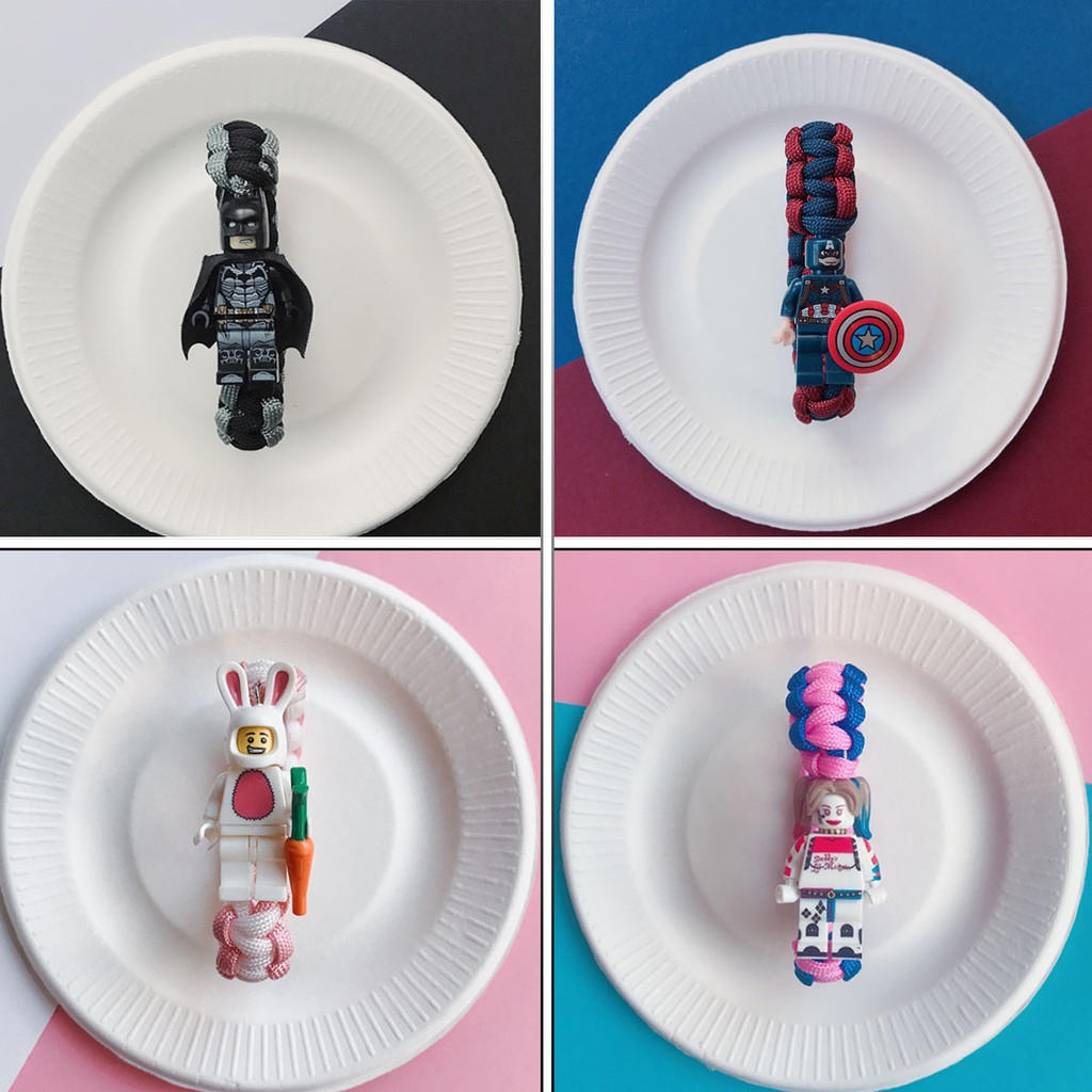 Vòng tay Paracord Minifigure Buzz Lightyear, venom, batman, các nhân vật hoạt hình dễ thương