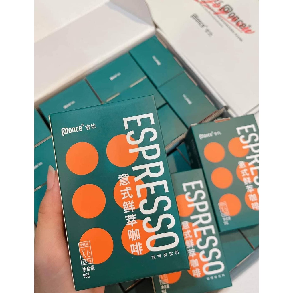Tuýp cà phê espresso doubleshot dạng bỏ túi pha sẵn cực tiện lợi ( 1 hộp 6 tuýp)