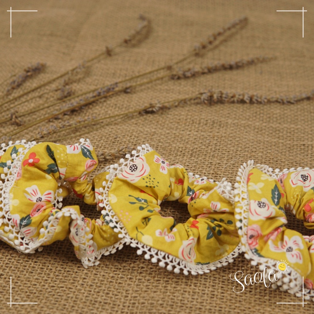 Dây buộc tóc Schunries kẹp ren dễ thương phong cách Hàn Quốc - S002 - SAOLA CLOTHING - 02 màu
