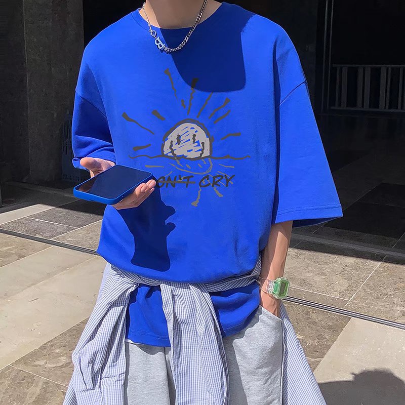 Áo Thun Dáng Rộng In Chữ Phong Cách Hip Hop Đường Phố Hàn Quốc Thời Trang Mùa Hè Cho Nam Và Nữ [M-8XL]