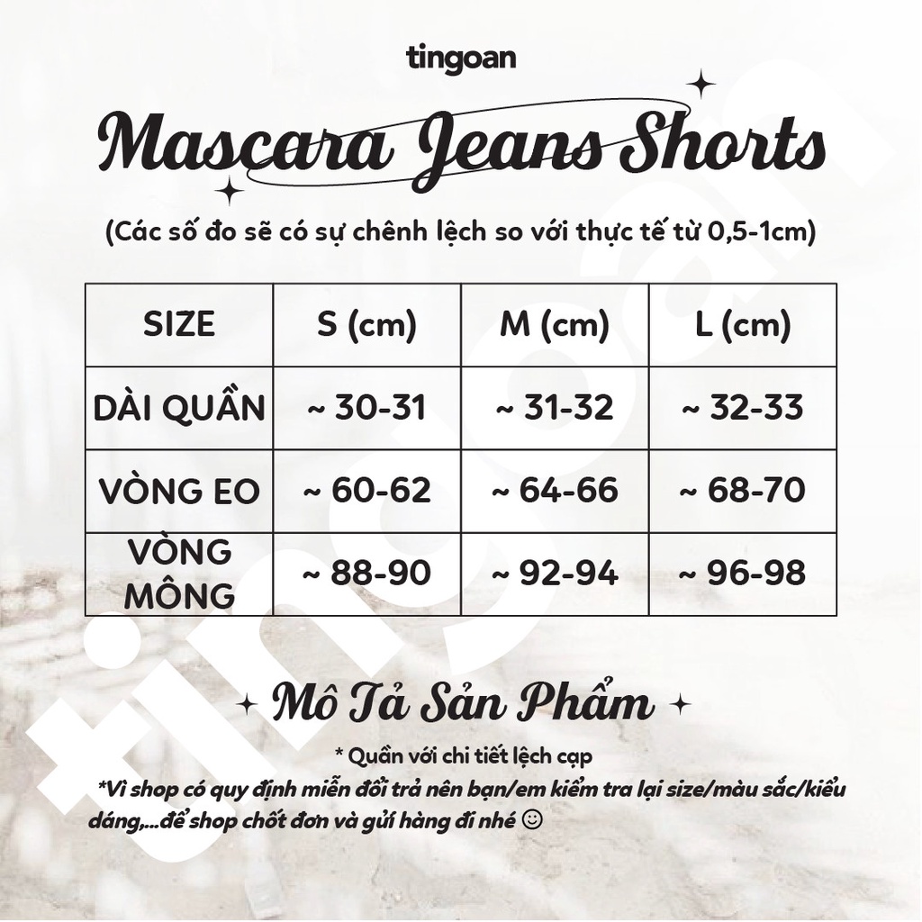 TINGOAN® - Quần short bò cắt cạp lệch màu xanh tingoan MASCARA JEANS SHORT/BLUE