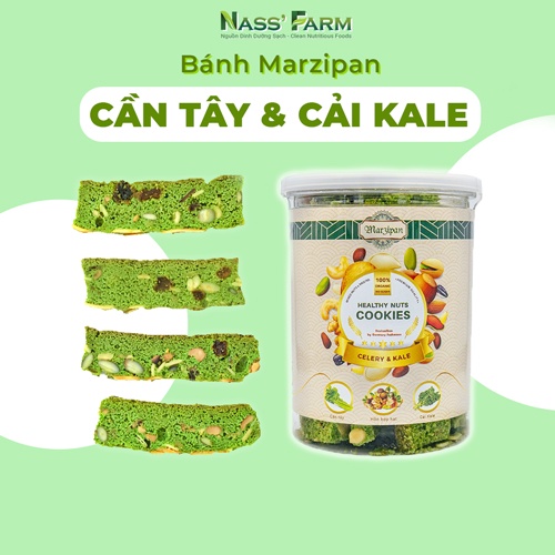 Thanh dinh dưỡng Cần Tây & Cải Kale bổ sung chất xơ dùng ăn kiêng, ăn chay,  giảm cân, eat clean