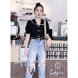 Áo sơ mi nữ viền bèo