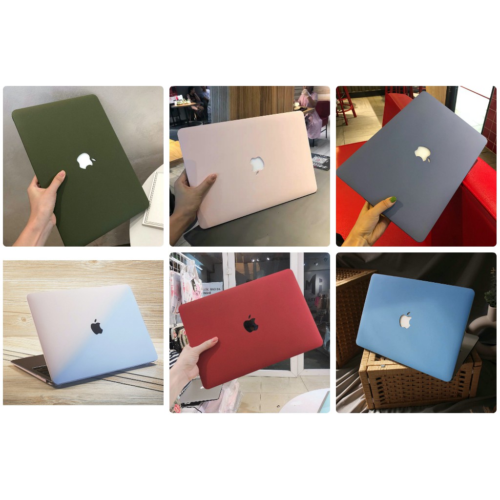 (CÓ ỐP M1) ỐP 4IN1 NHIỀU MÀU DÀNH CHO MACBOOK(TẶNG KÈM NÚT BỊT BỤI+KẸP CHỐNG GÃY SẠC)