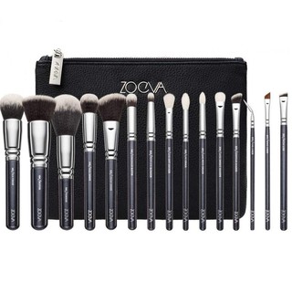 Bộ cọ Trang Điểm Zoeva 15 Cây Cán Bạc, Đầy Đủ Chức Năng Makeup, Lông Cọ Mềm, Tay Cầm Thoải Mái