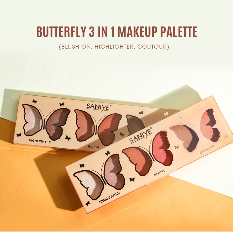 Bảng Phấn Mắt Saniye Ba Trong Một Màu Bóng Tự Nhiên