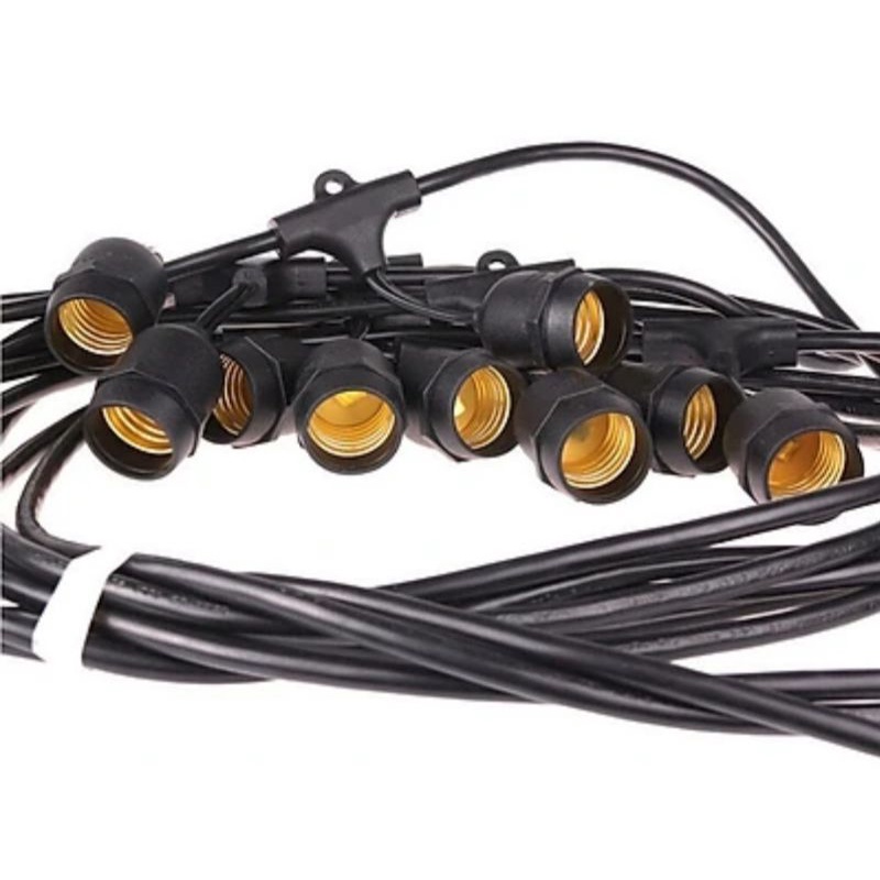 Dây treo đuôi đèn kín nước trang trí ngoài trời bóng 3w, 5w trắng vàng