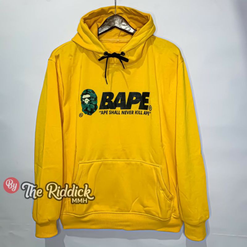 Bape Áo Khoác Hoodie In Chữ Distro Premium