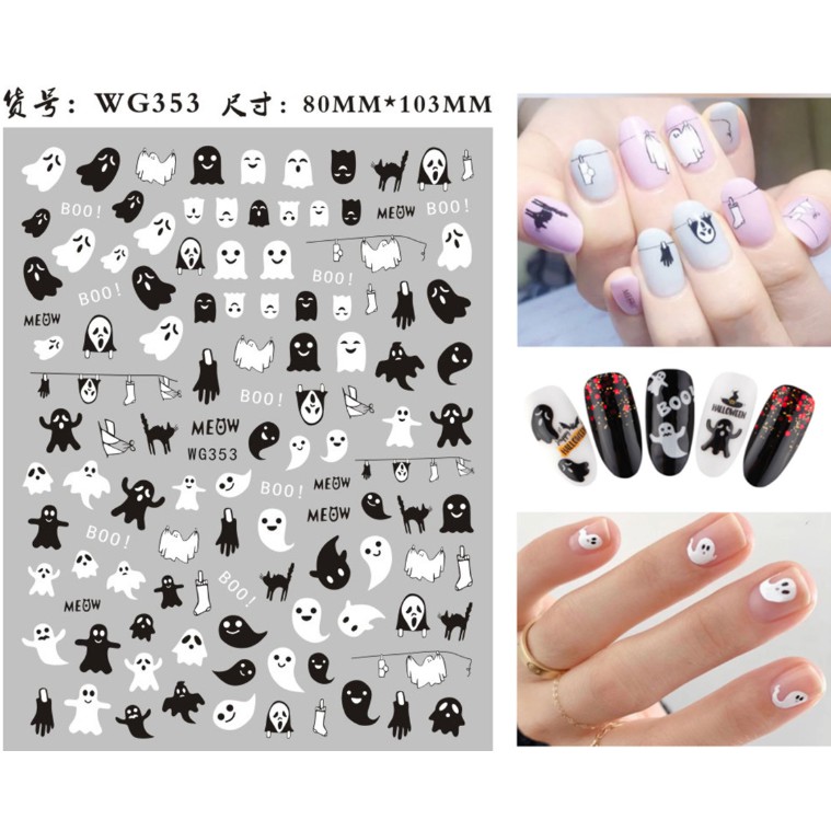 Sticker dán móng tay hình haloween