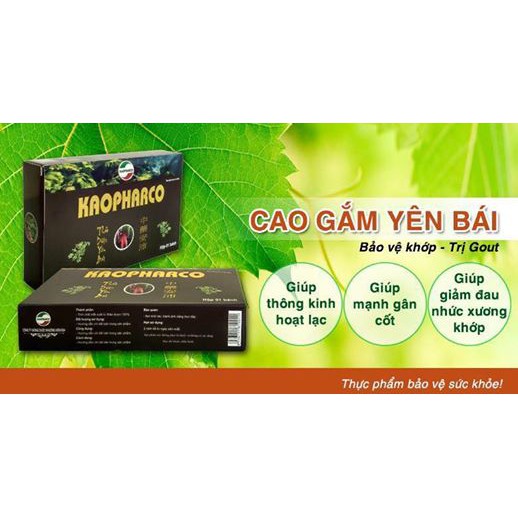 Cao Gắm Kaopharco -  Phòng ngừa và giảm đau nhức cho người bị bệnh Gout cấp và mãn tính