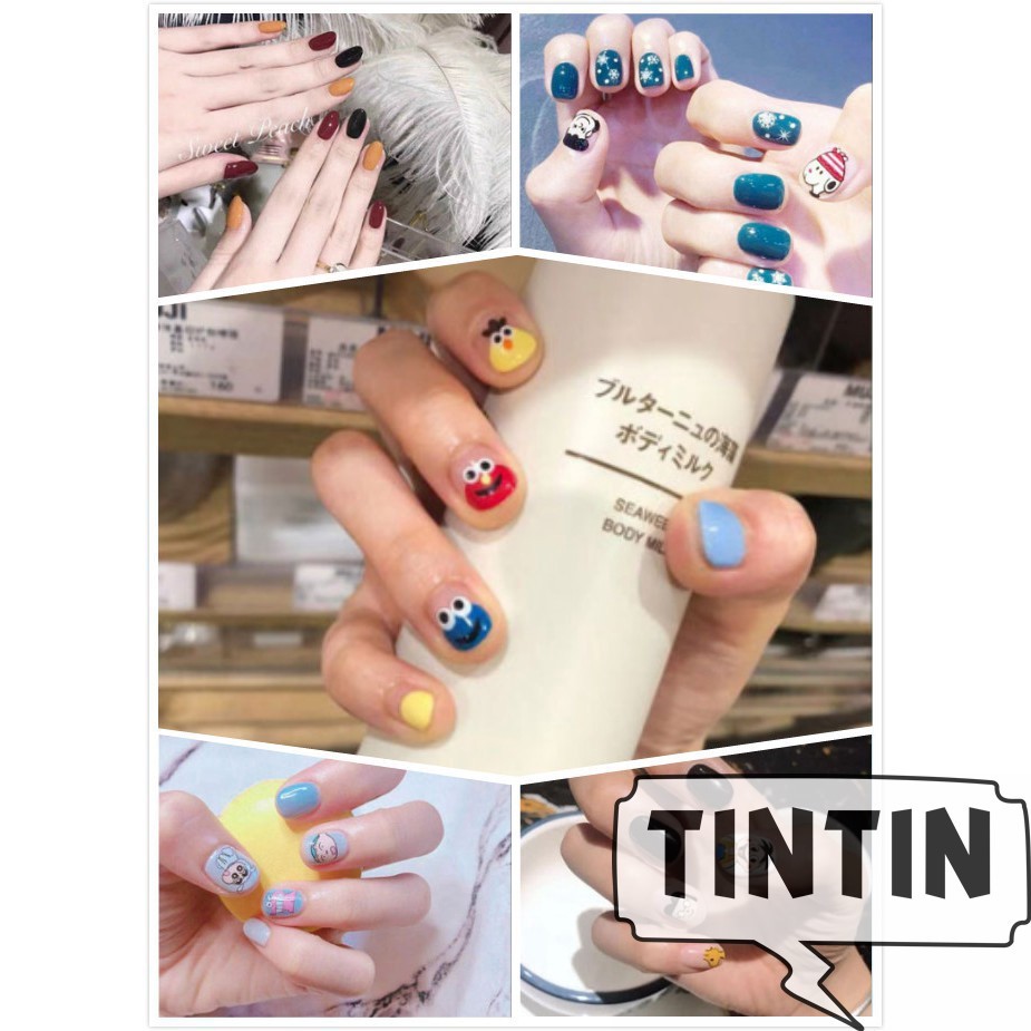 14 nhãn dán trang trí móng tay chống thấm nước phong cách Hàn Quốc TINTIN NAIL04