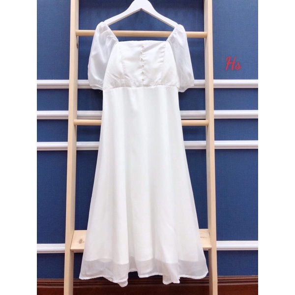 Váy cổ vuông hai lớp mút ngực HSU1